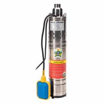 Pompa apa submersibila, de adancime Micul Fermier QGD3-120-1.1KW, tun, cu flotor