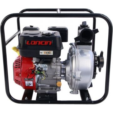 Set Motopompa de presiune pentru irigatii Loncin pe benzina, 4 timpi, 4.8kW, 6.5CP, 196cc, 30m3/h, 2 toli