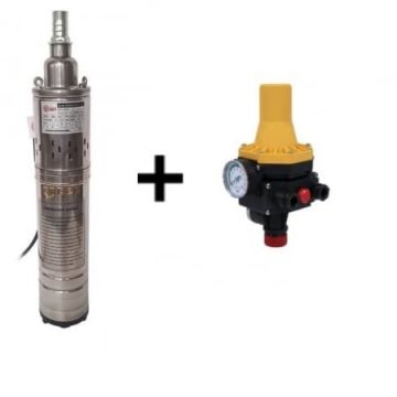 Pachet promo Pompa submersibila, DDT, QGD120 , 1.1 kW, Inox, 3 m  ³ h, 120 + Prescontrol LS6